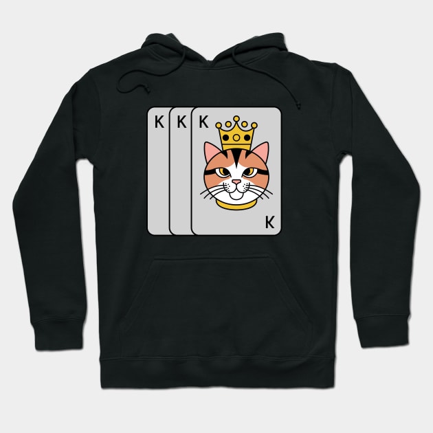 King Cat Card Game Hoodie by VecTikSam